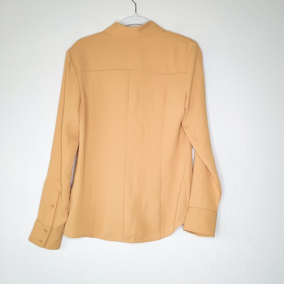 Aritzia Babaton Yellow  Chartreuse Harrison Button Down Blouse S - Picture 3 of 7